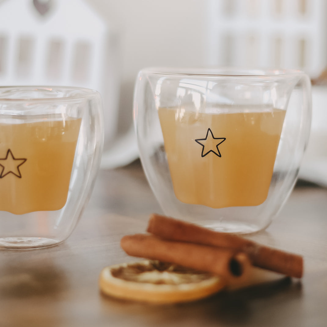 Doppelwandiges Sternglas 200ml - schwarz