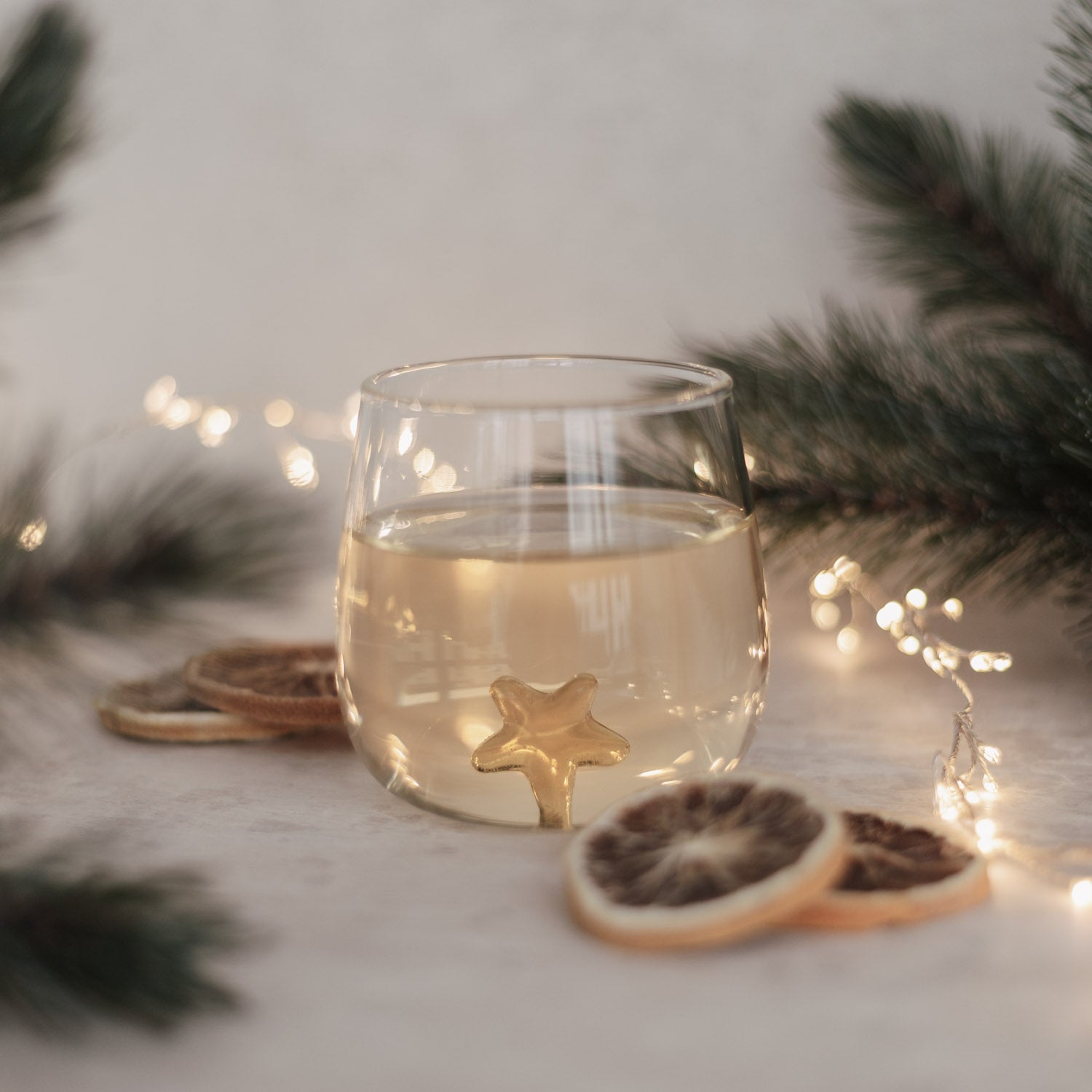 Trinkglas Sternfigur - gelb