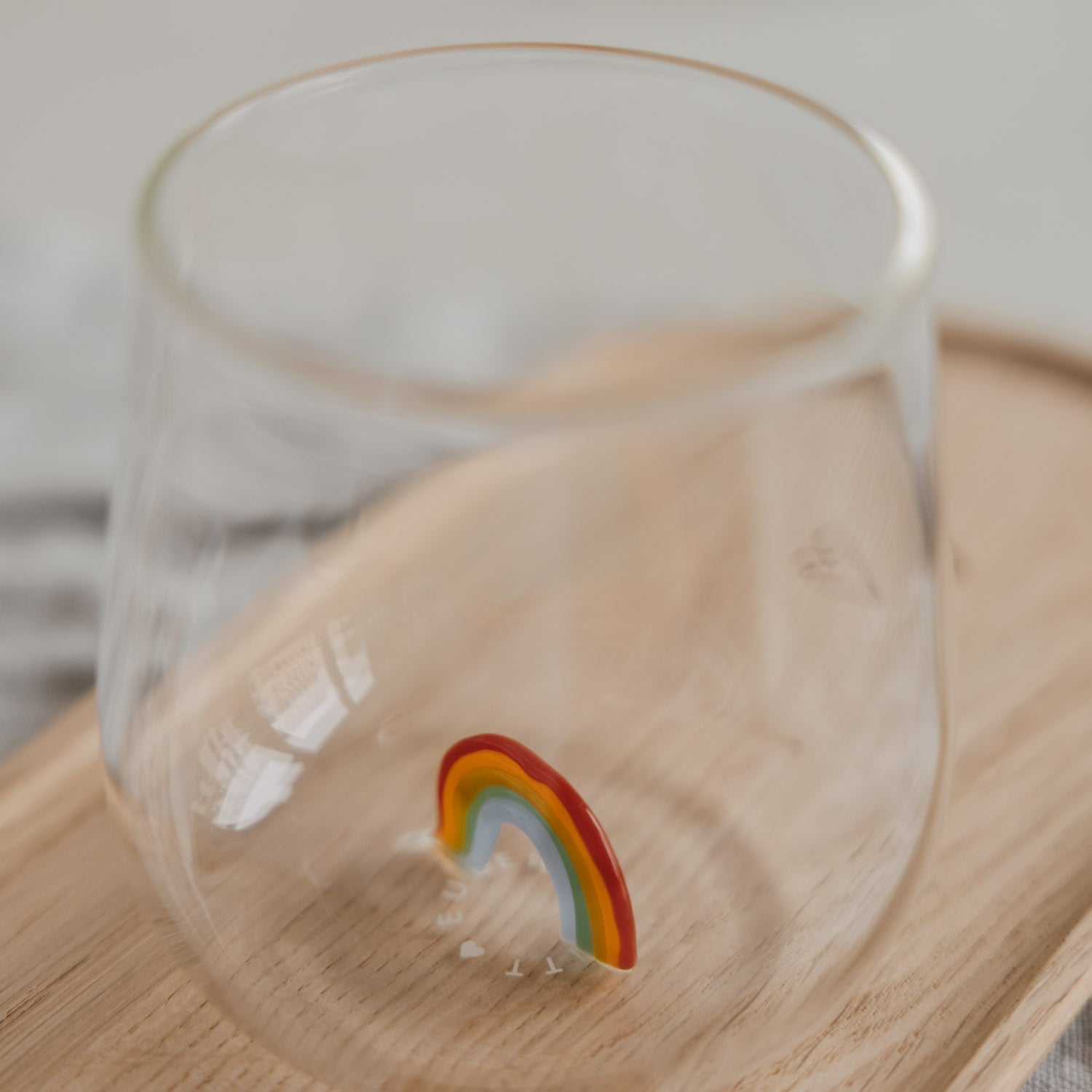 Trinkglas Regenbogenfigur - bunt
