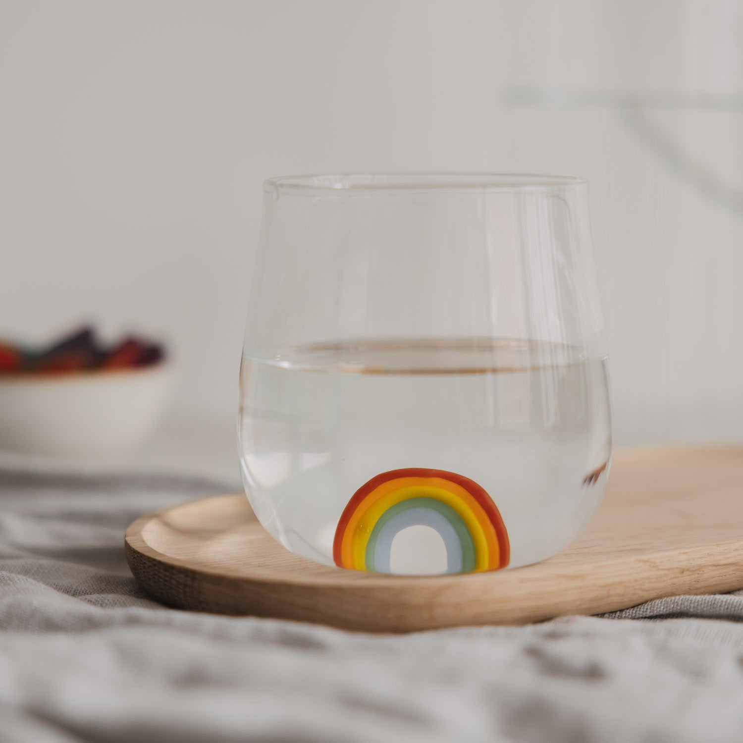 Trinkglas Regenbogenfigur - bunt