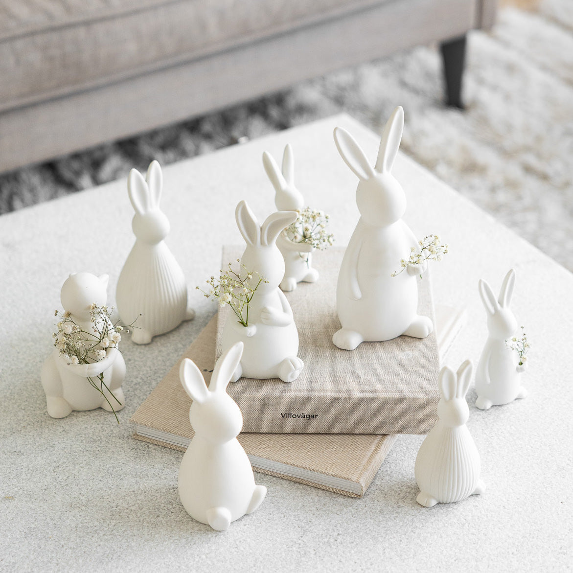 Osterdekoration Hase Hector - weiß