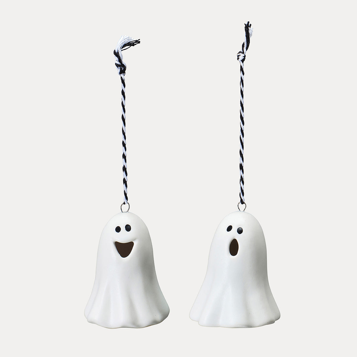 Dekoanhänger Gespenst 2er Set - weiß
