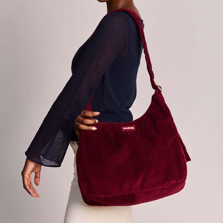 Claire Hobo-Tasche - samt bordeaux