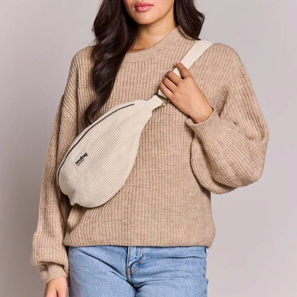 Sasha Bauchtasche - samt beige