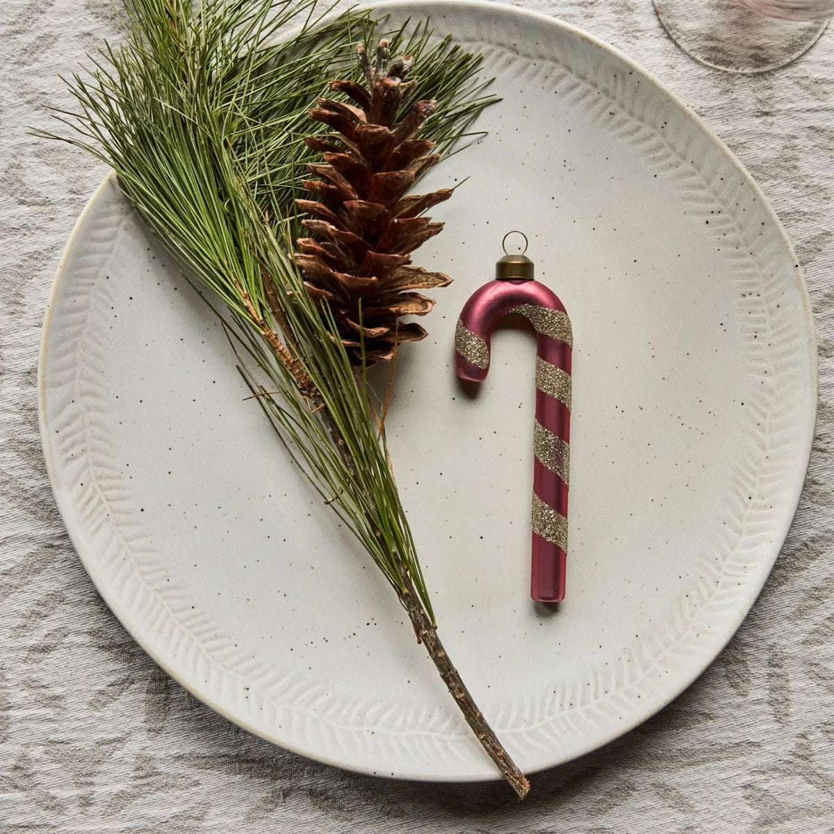 Weihnachtsanhänger Zuckerstange - rot