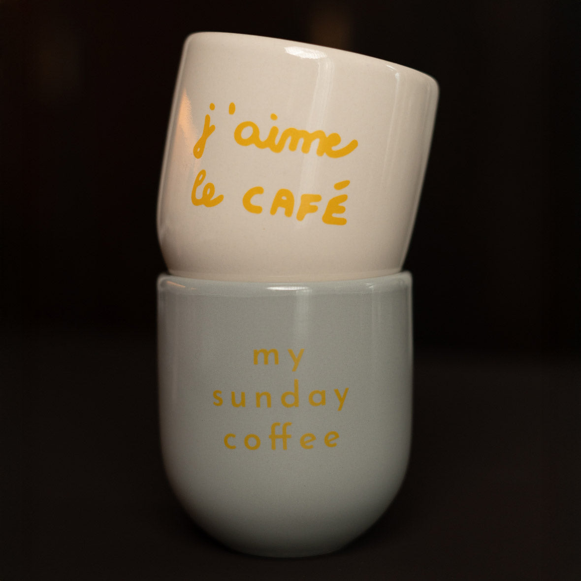 Becher J'aime le café - cremeweiß