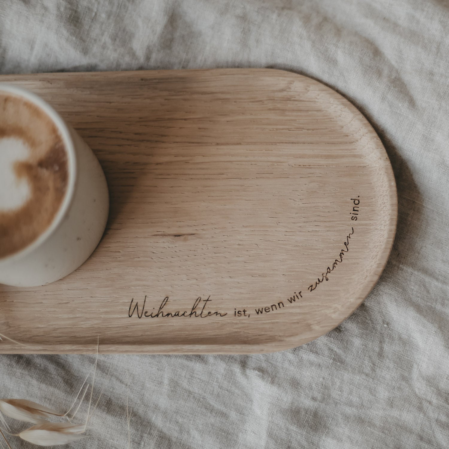 Tablett aus Eiche - Weihnachten