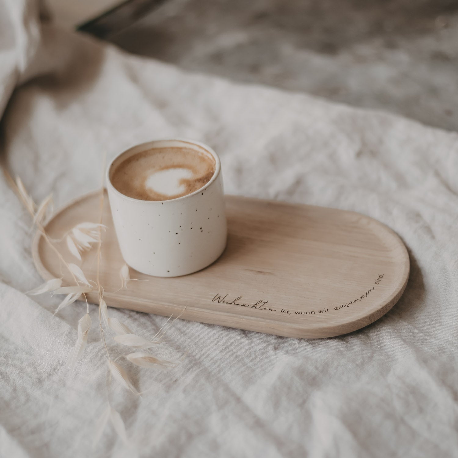 Tablett aus Eiche - Weihnachten