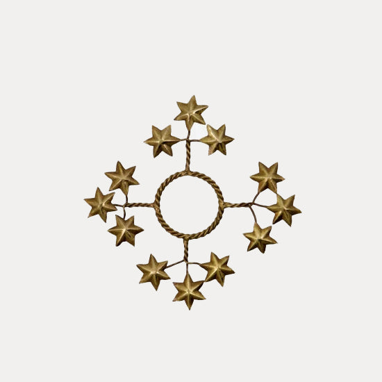 Kerzenring Star - golden