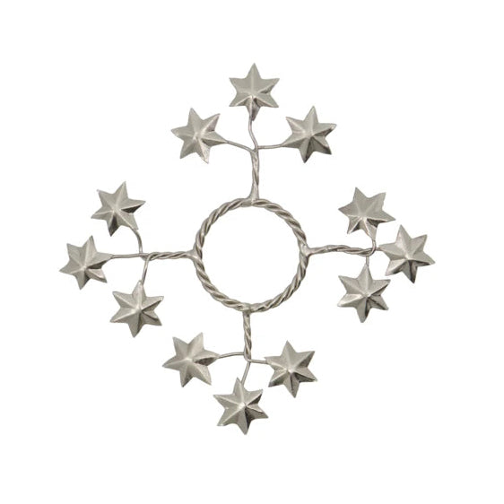 Kerzenring Star - silber