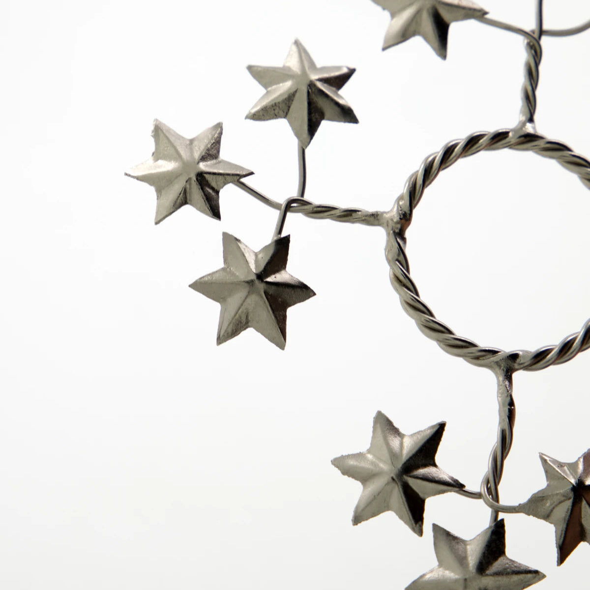 Kerzenring Star - silber