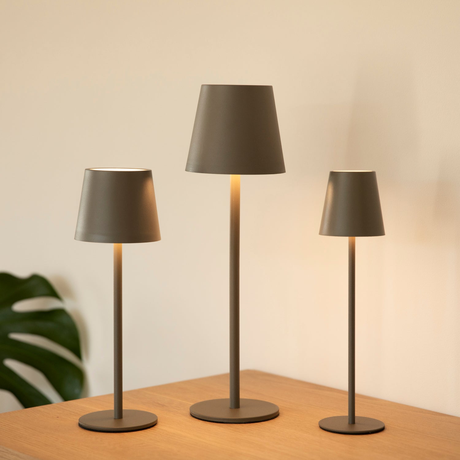 LED Tischlampe outdoor - taupe