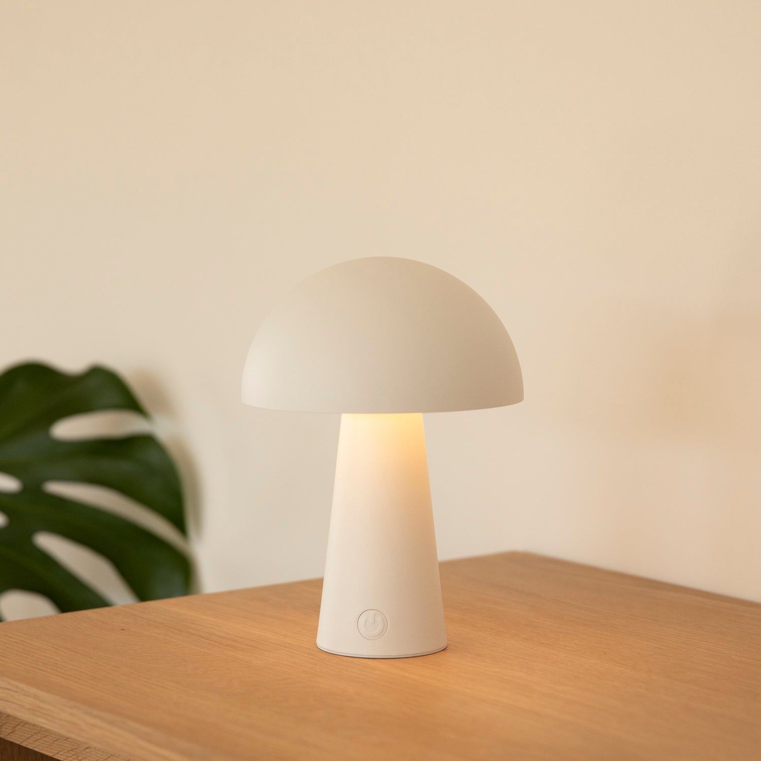 LED Tischlampe Pilz outdoor - weiß