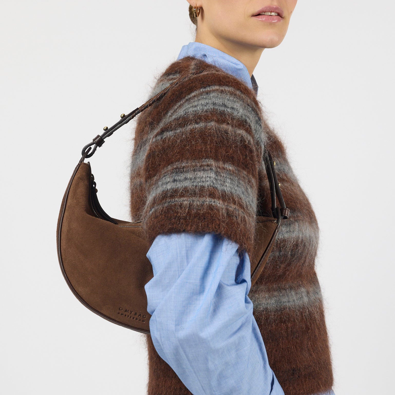 Leo Tasche - Suede Leder Chocolate