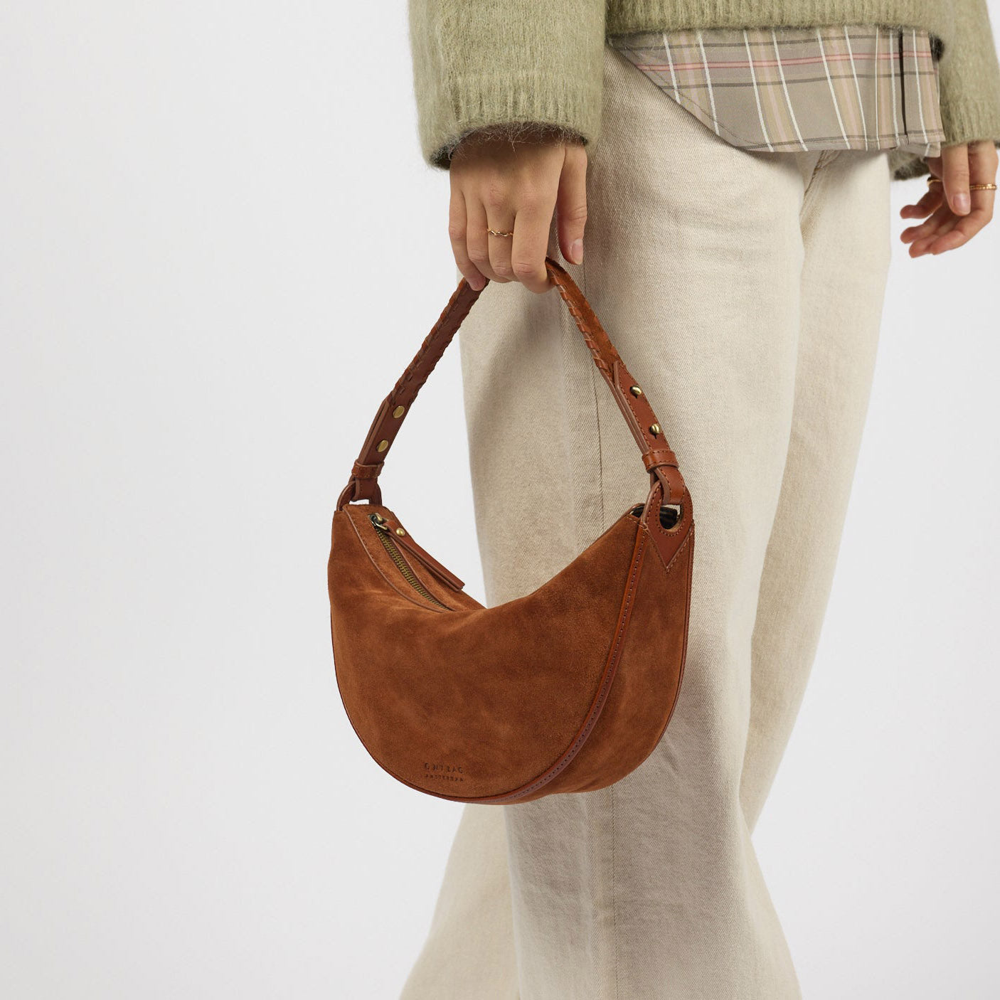 Leo Tasche - Suede Leder Cognac