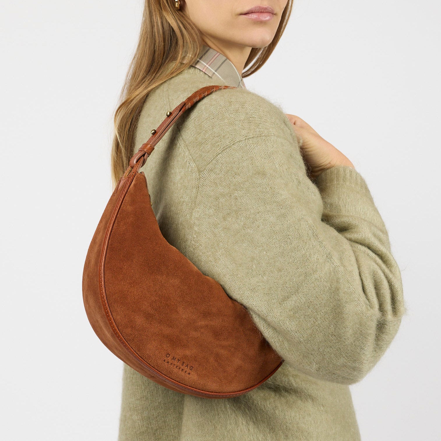 Leo Tasche - Suede Leder Cognac