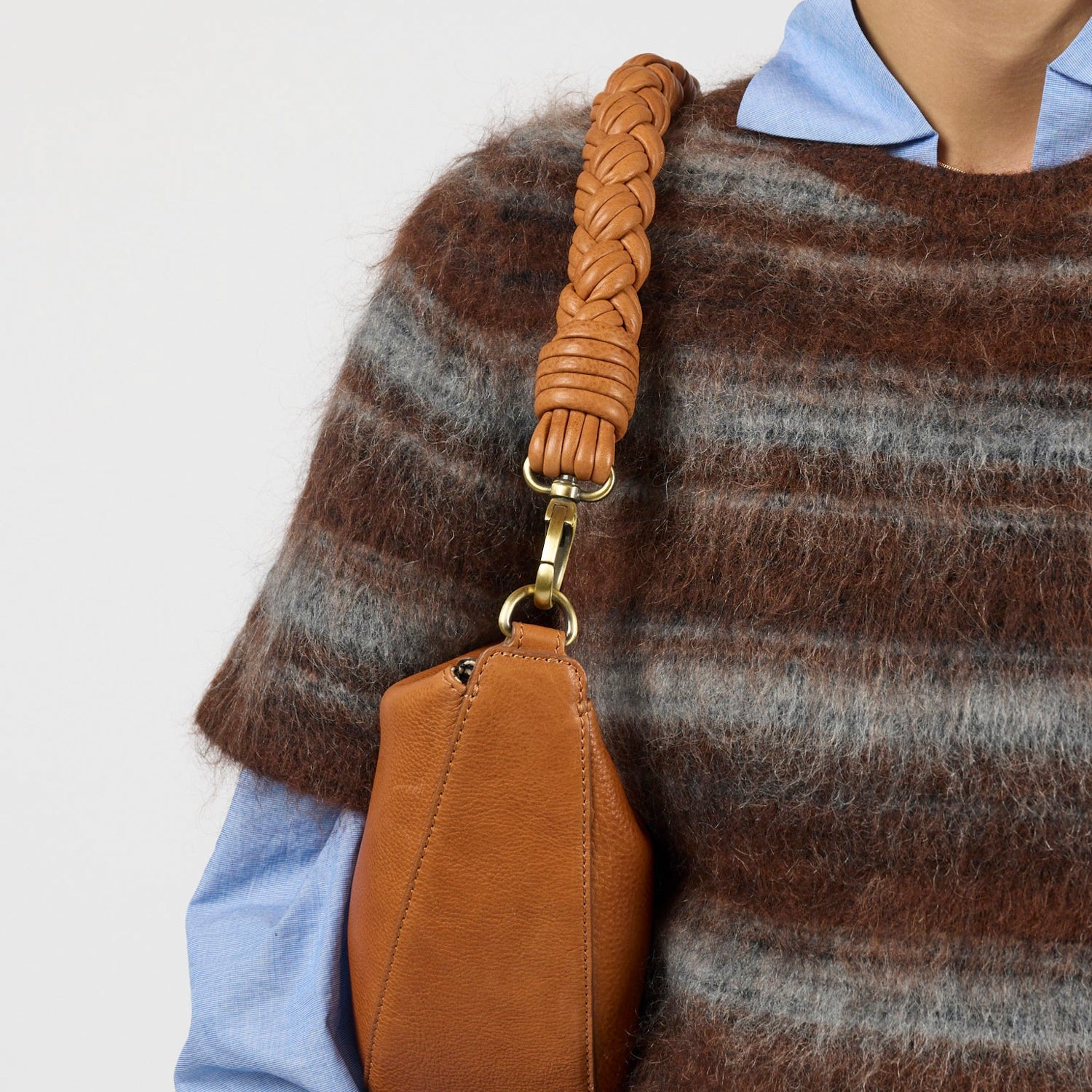 Leo Maxi Tasche - Leder Cognac mit 2 Straps