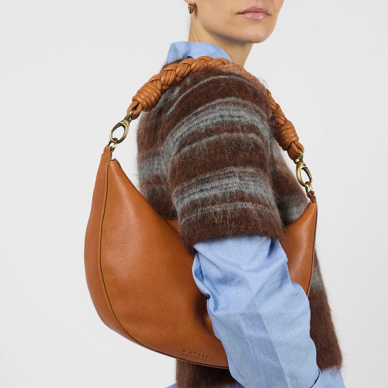 Leo Maxi Tasche - Leder Cognac mit 2 Straps