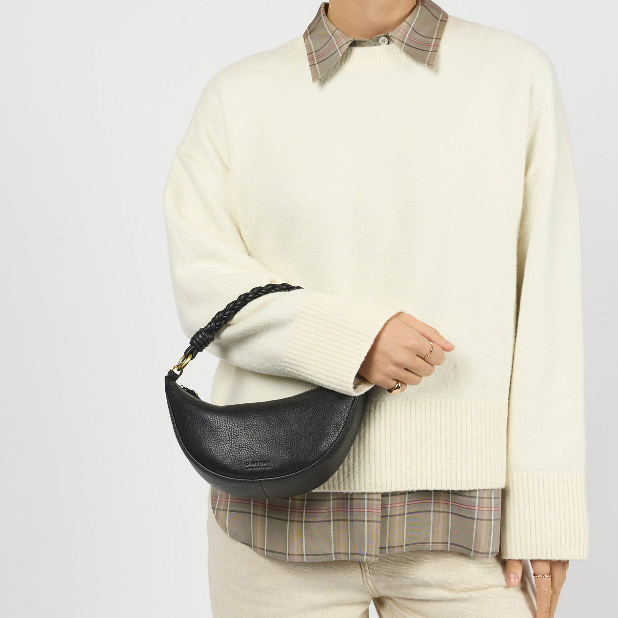 Leo Mini Tasche - Leder Schwarz mit 2 Straps