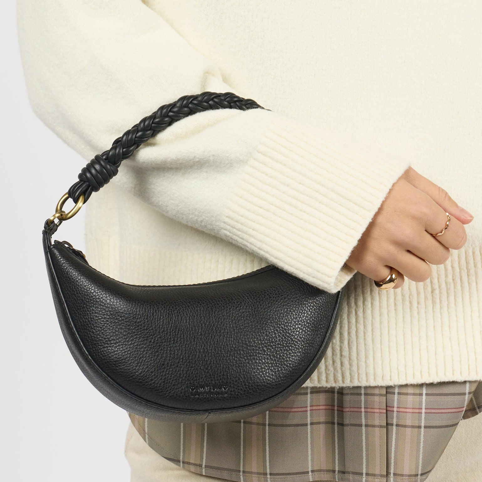 Leo Mini Tasche - Leder Schwarz mit 2 Straps