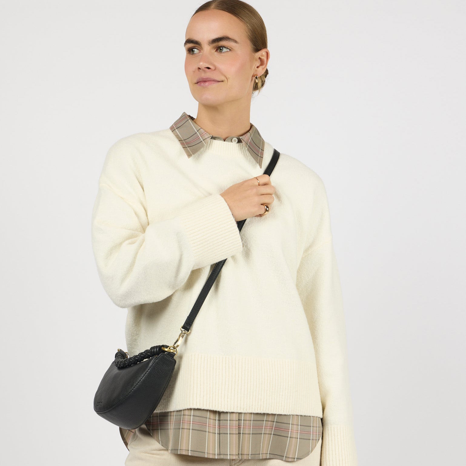 Leo Mini Tasche - Leder Schwarz mit 2 Straps