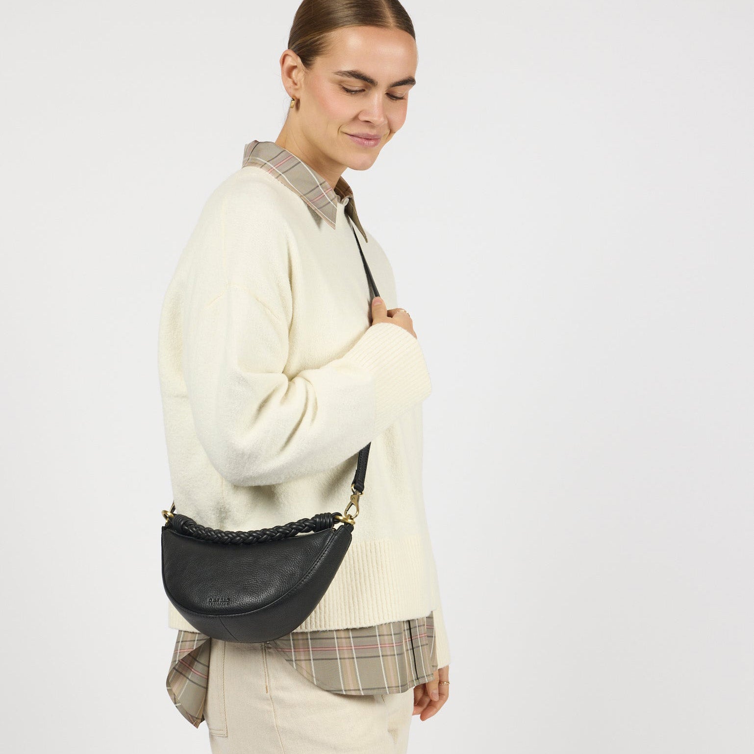 Leo Mini Tasche - Leder Schwarz mit 2 Straps