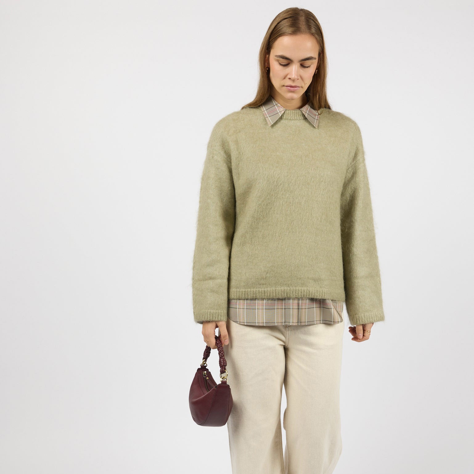 Leo Mini Tasche - Leder Dark Cherry mit 2 Straps