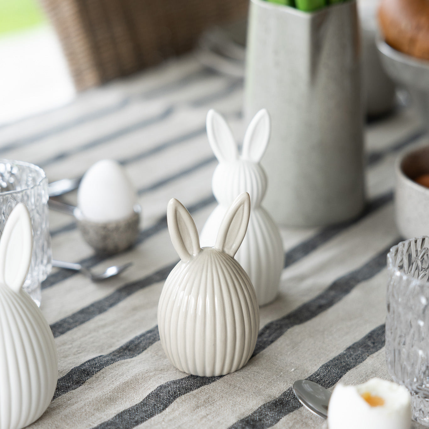 Osterdekoration Hase Meja - greige