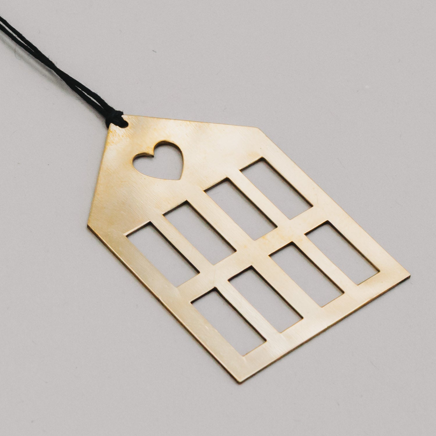 Metallanhänger Haus - gold