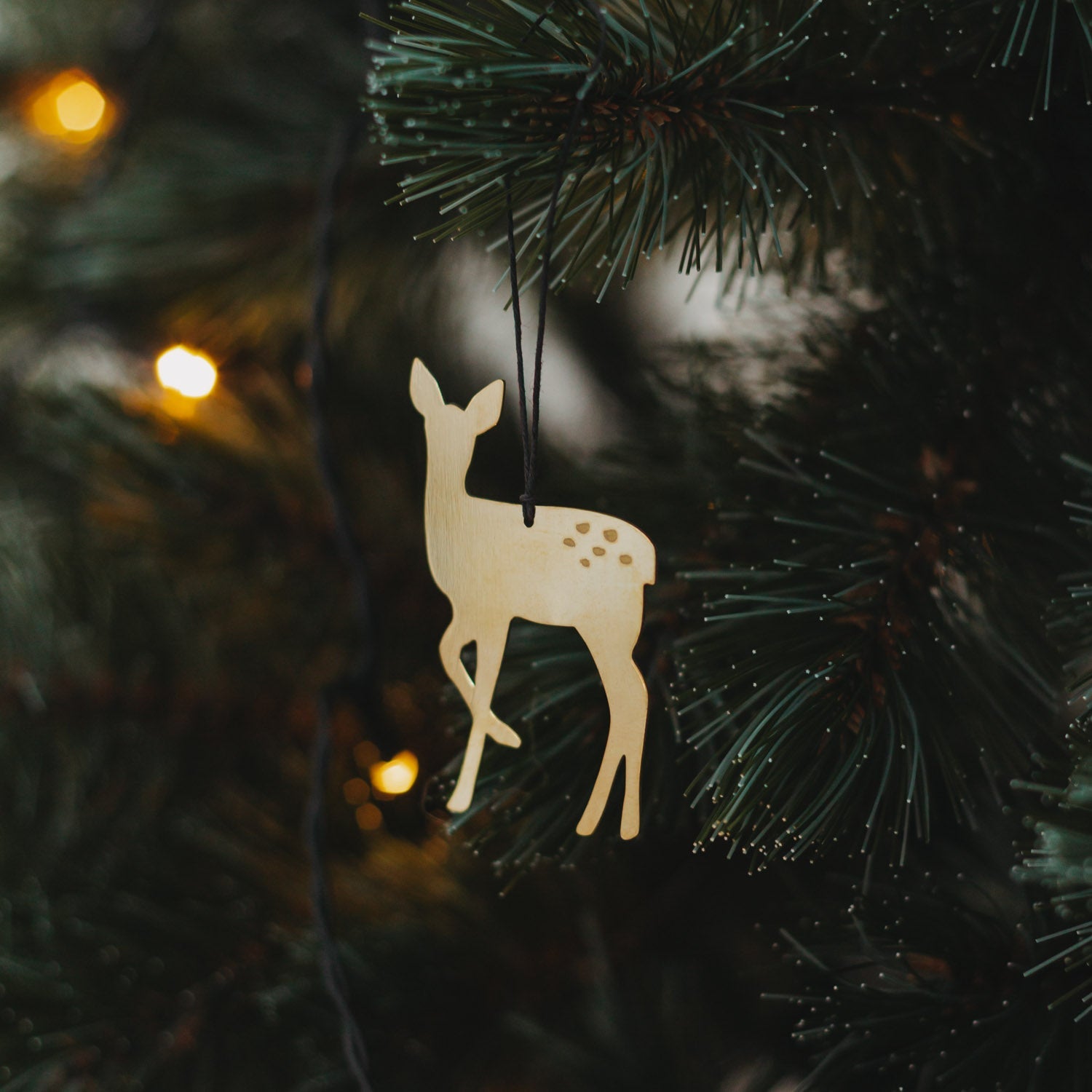 Metallanhänger Reh - gold