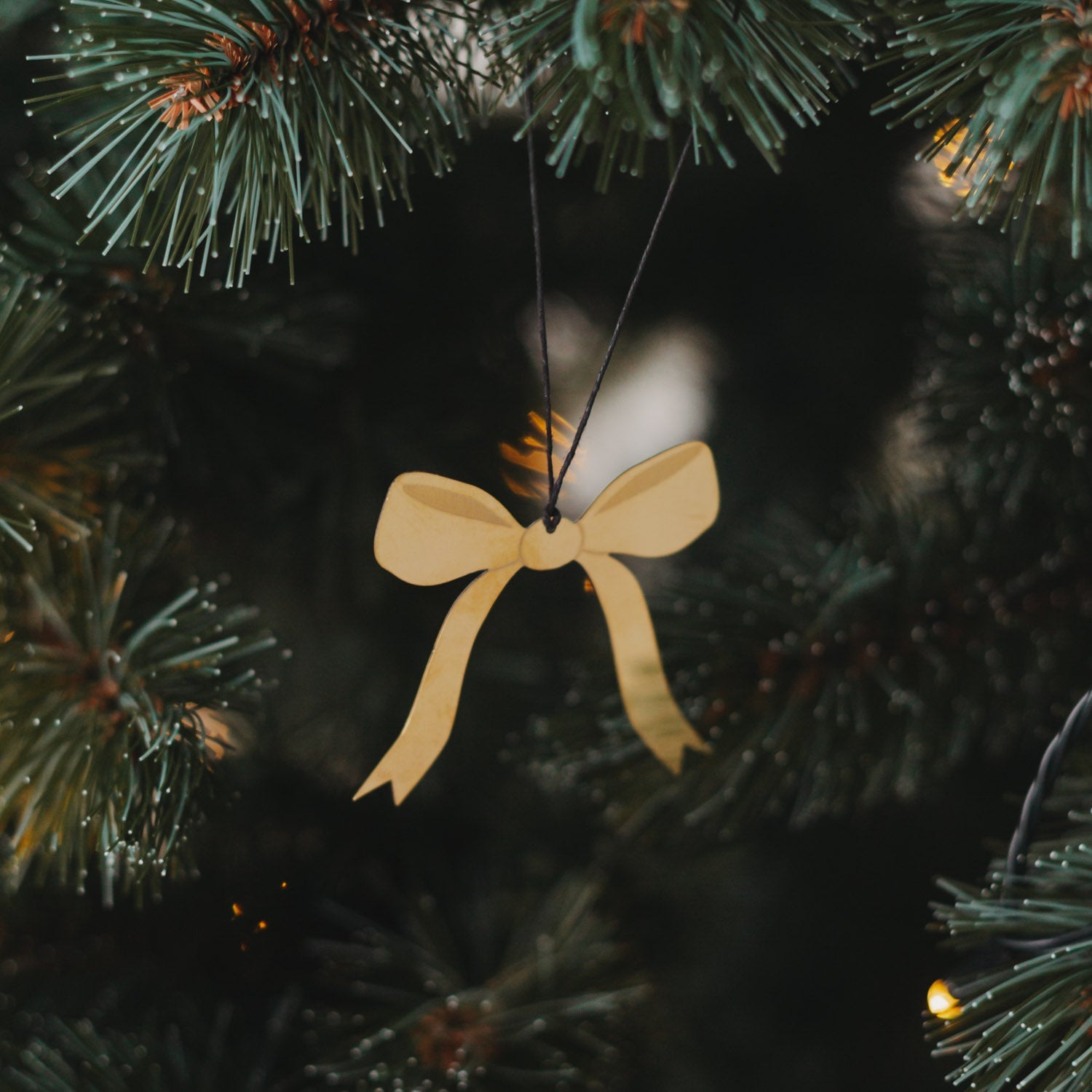 Metallanhänger Schleife - gold