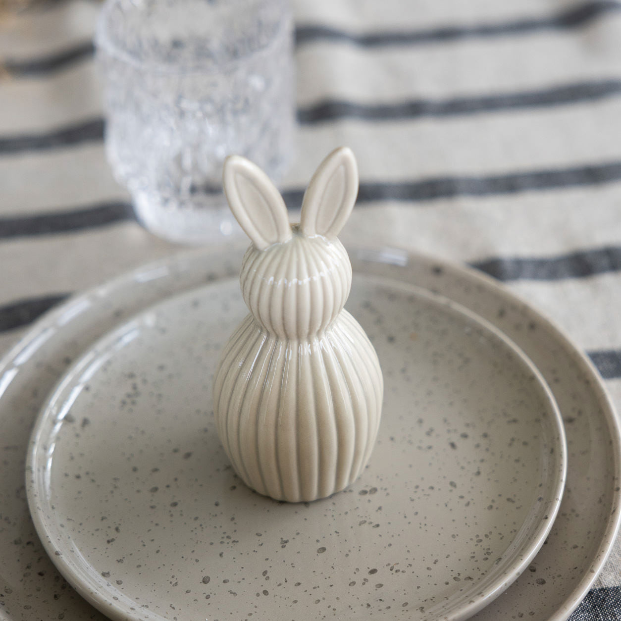 Osterdekoration Hase Mira - greige