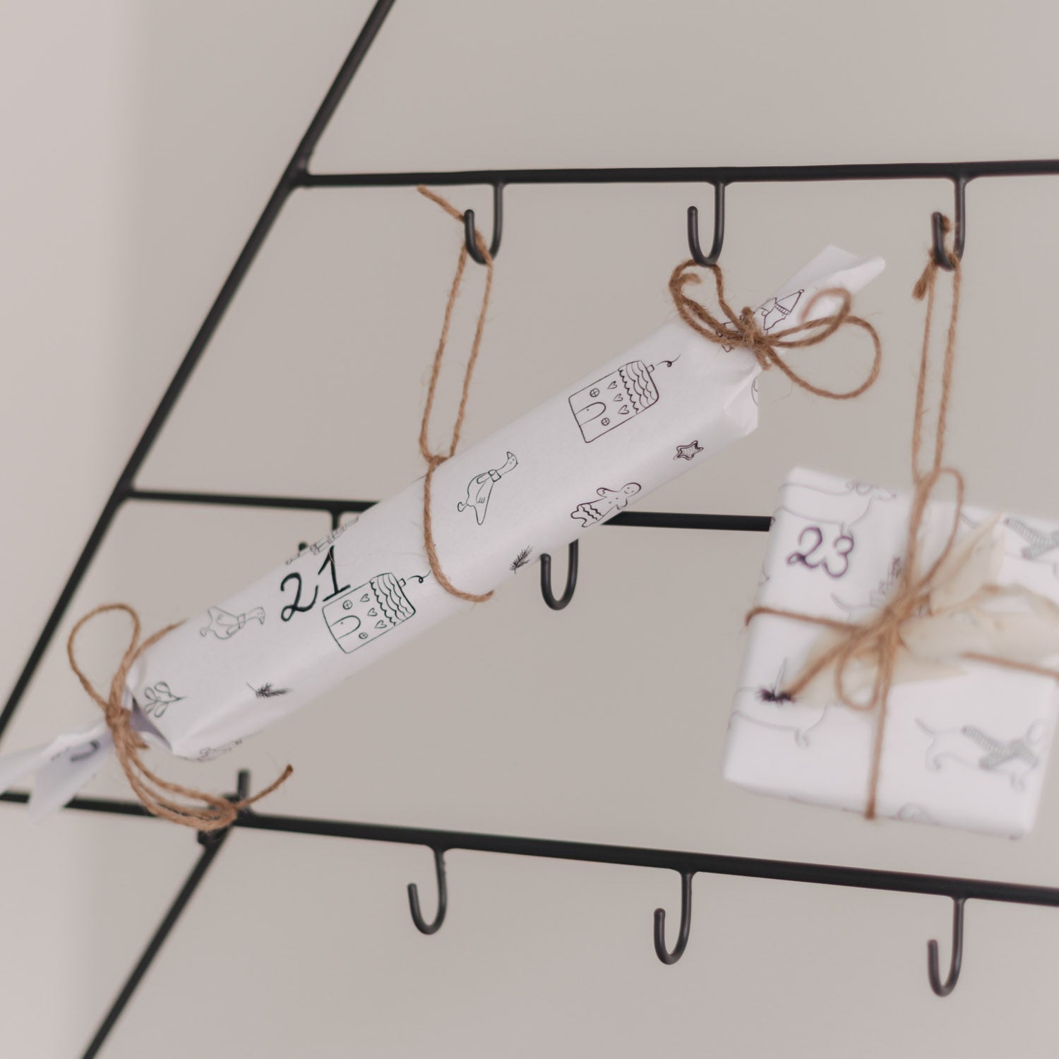 Adventskalender Tanne - schwarz