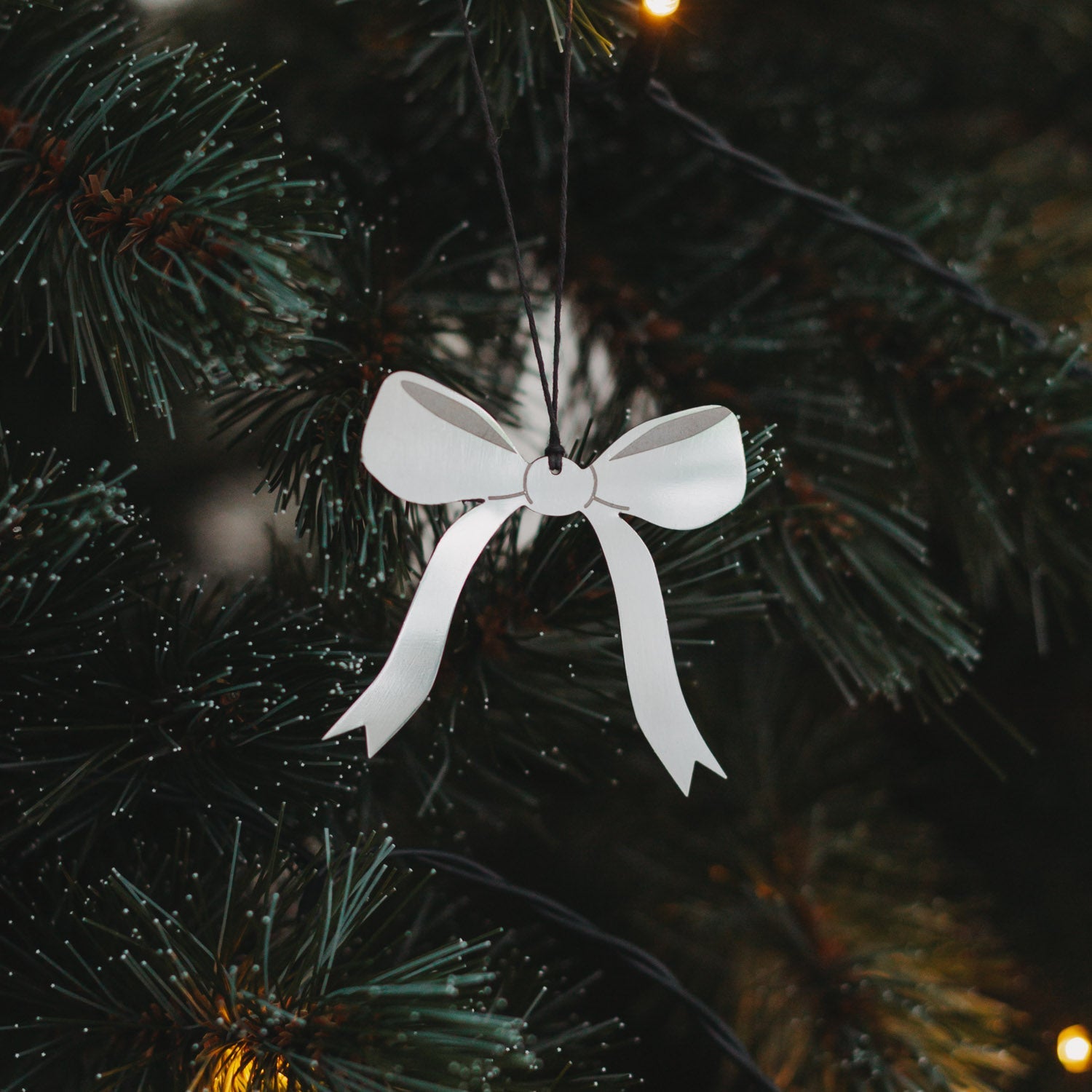 Metallanhänger Schleife - silber