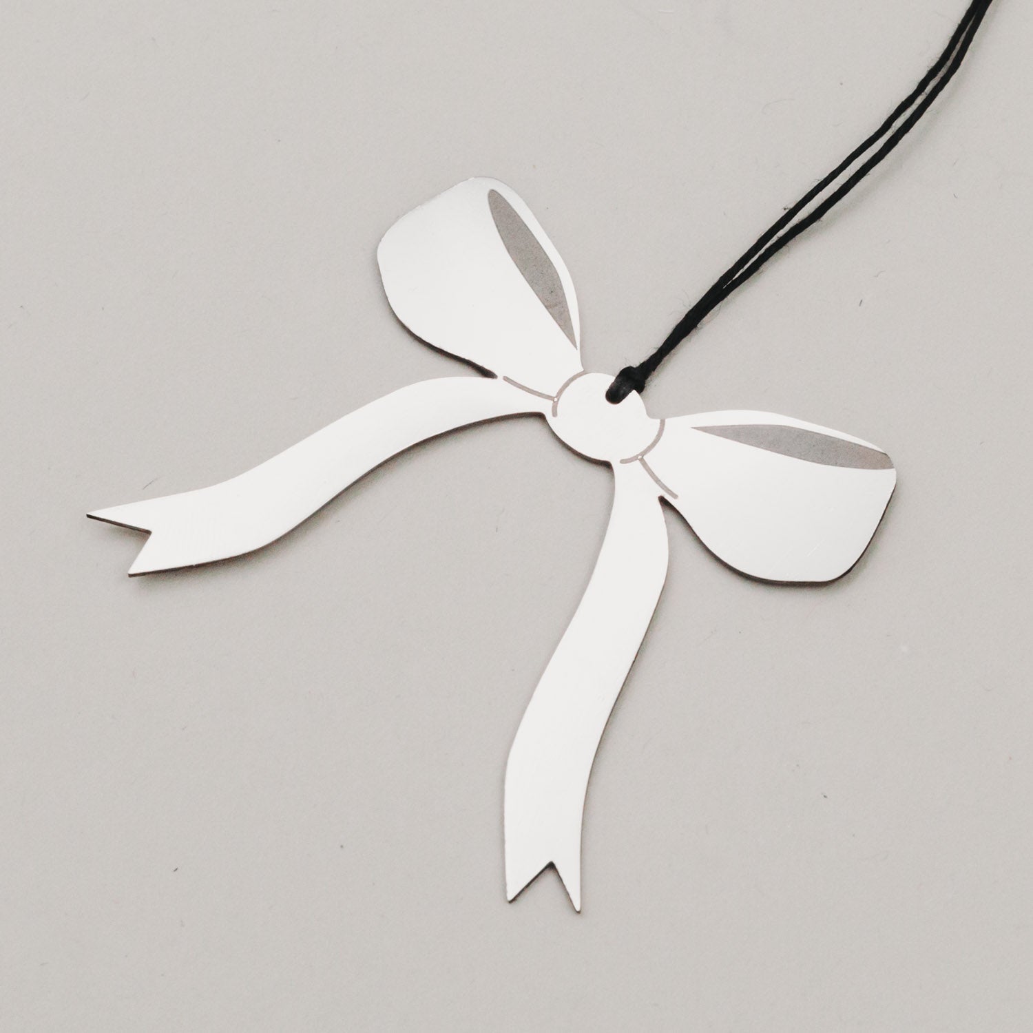 Metallanhänger Schleife - silber