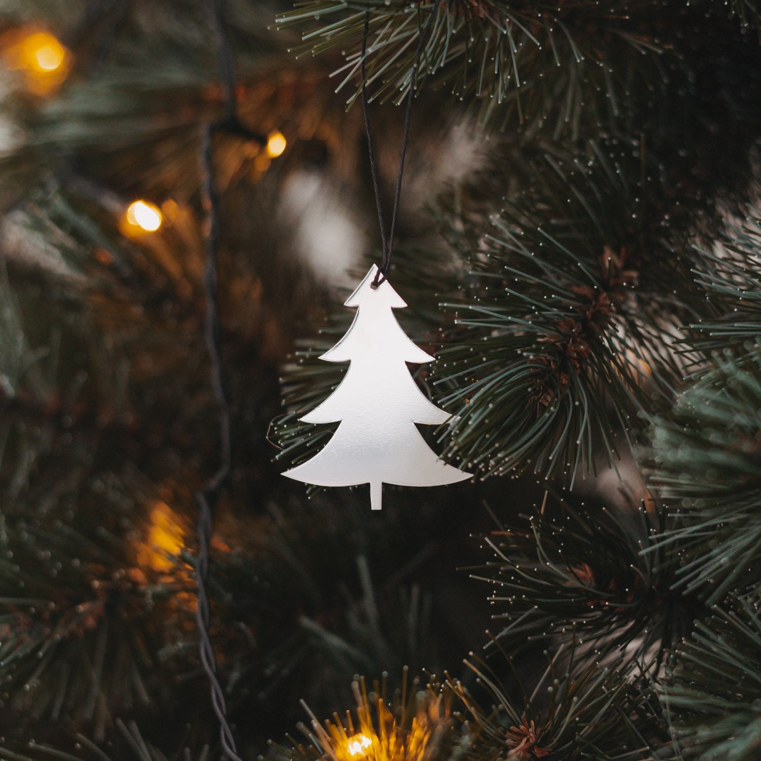 Metallanhänger Tanne - silber