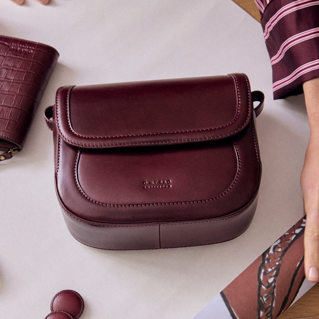 Nina Tasche - Leder Dark Cherry