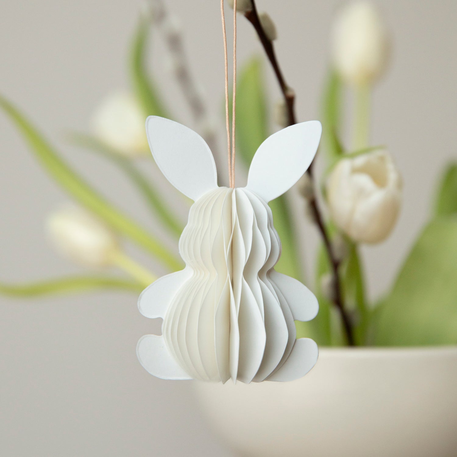 Papieranhänger Hase Nils - weiß