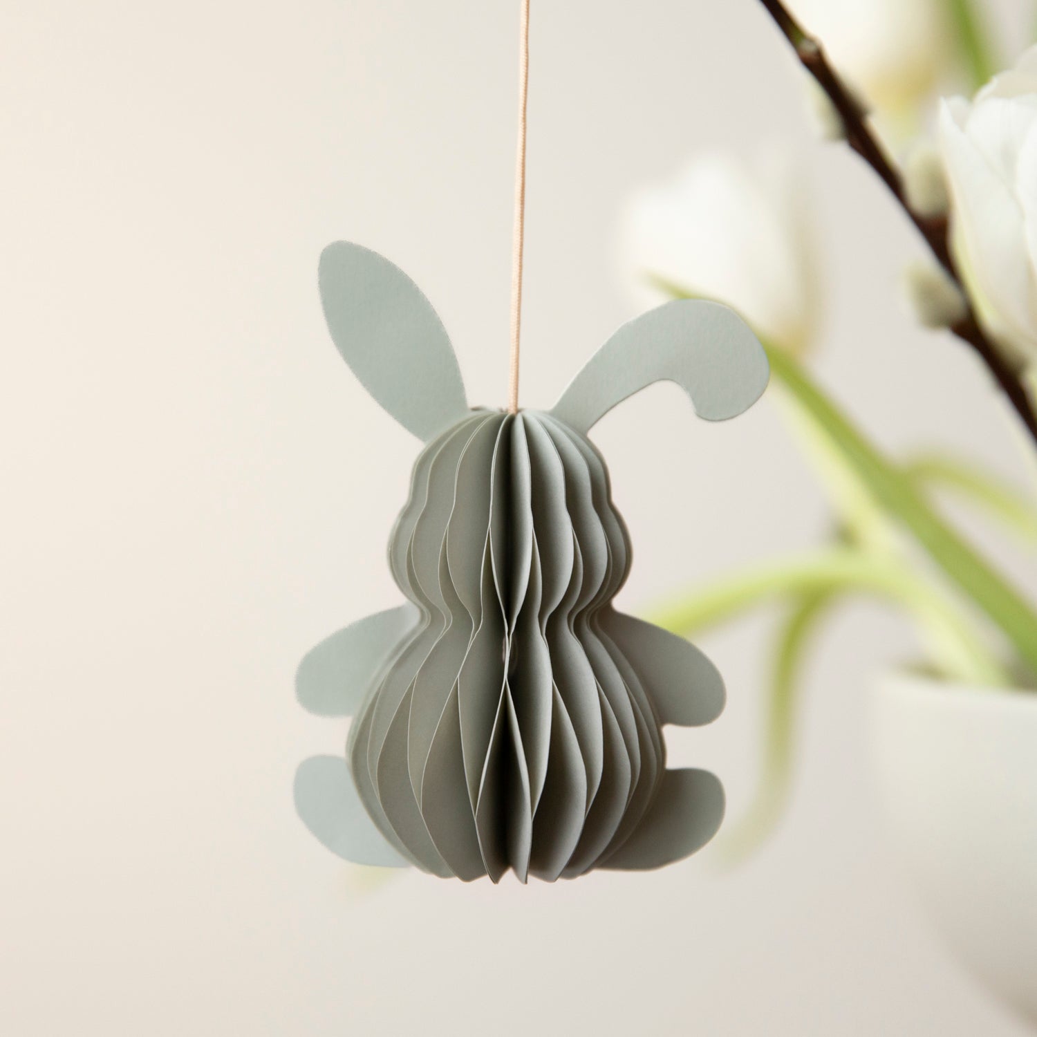 Papieranhänger Hase Lotte - grau