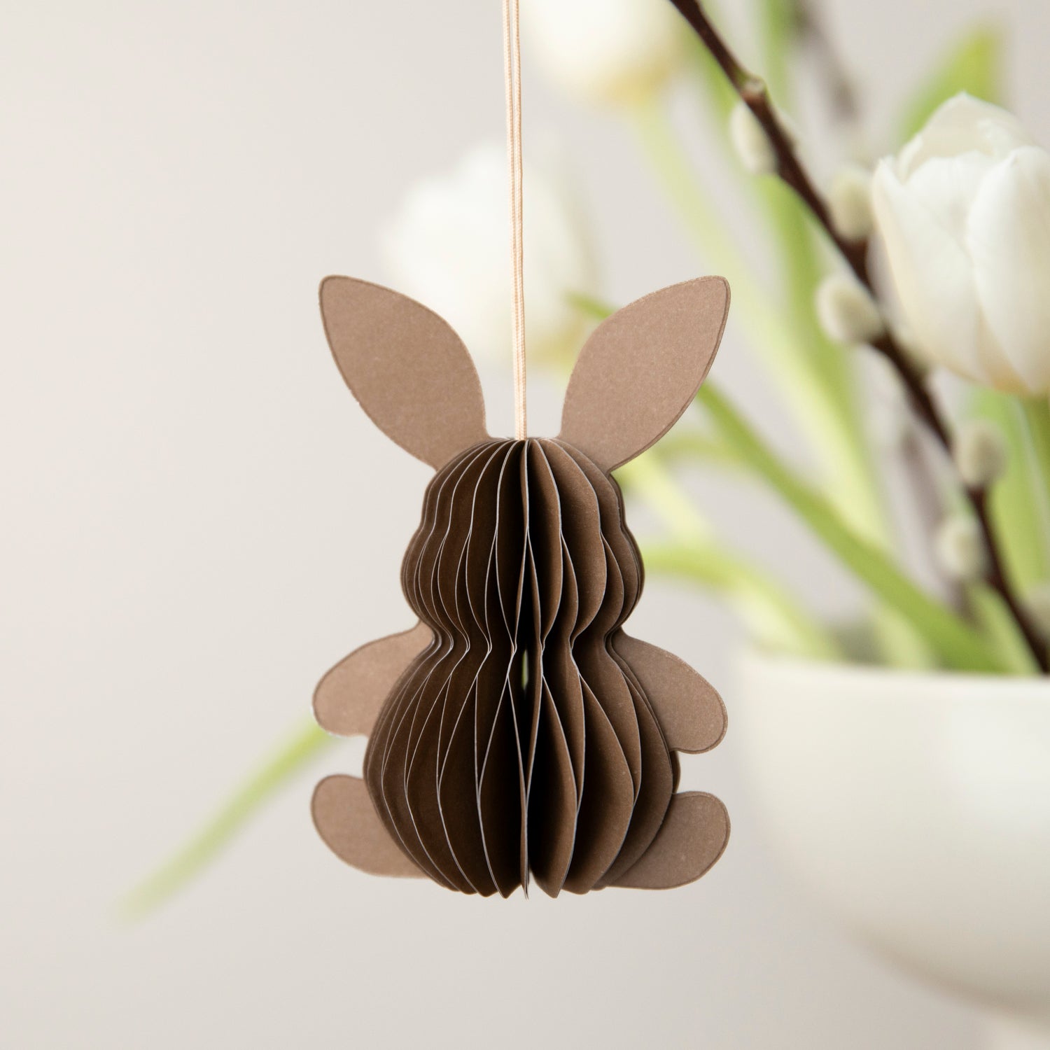 Papieranhänger Hase Nils - braun