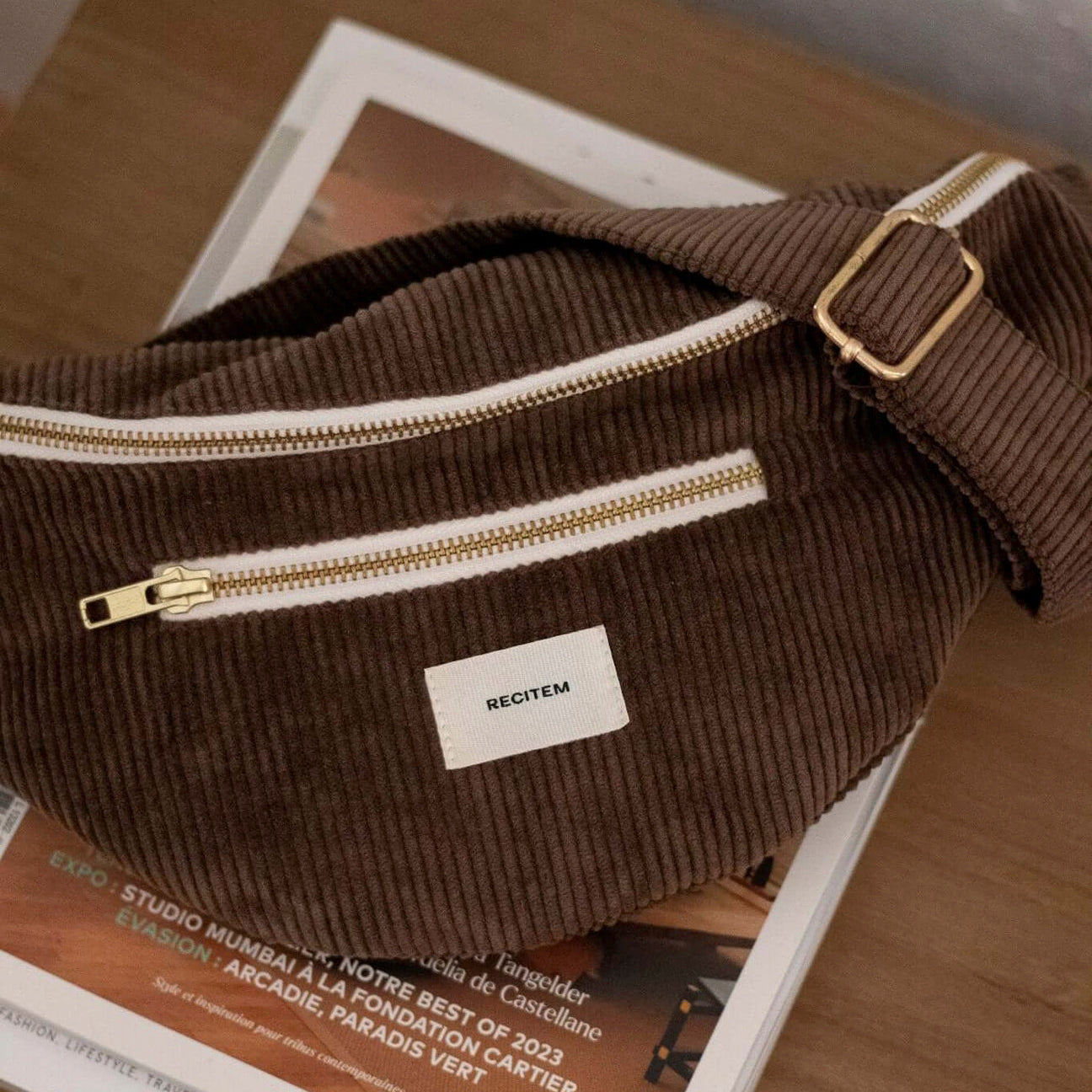 Hugo Bauchtasche - dunkelbraun uni