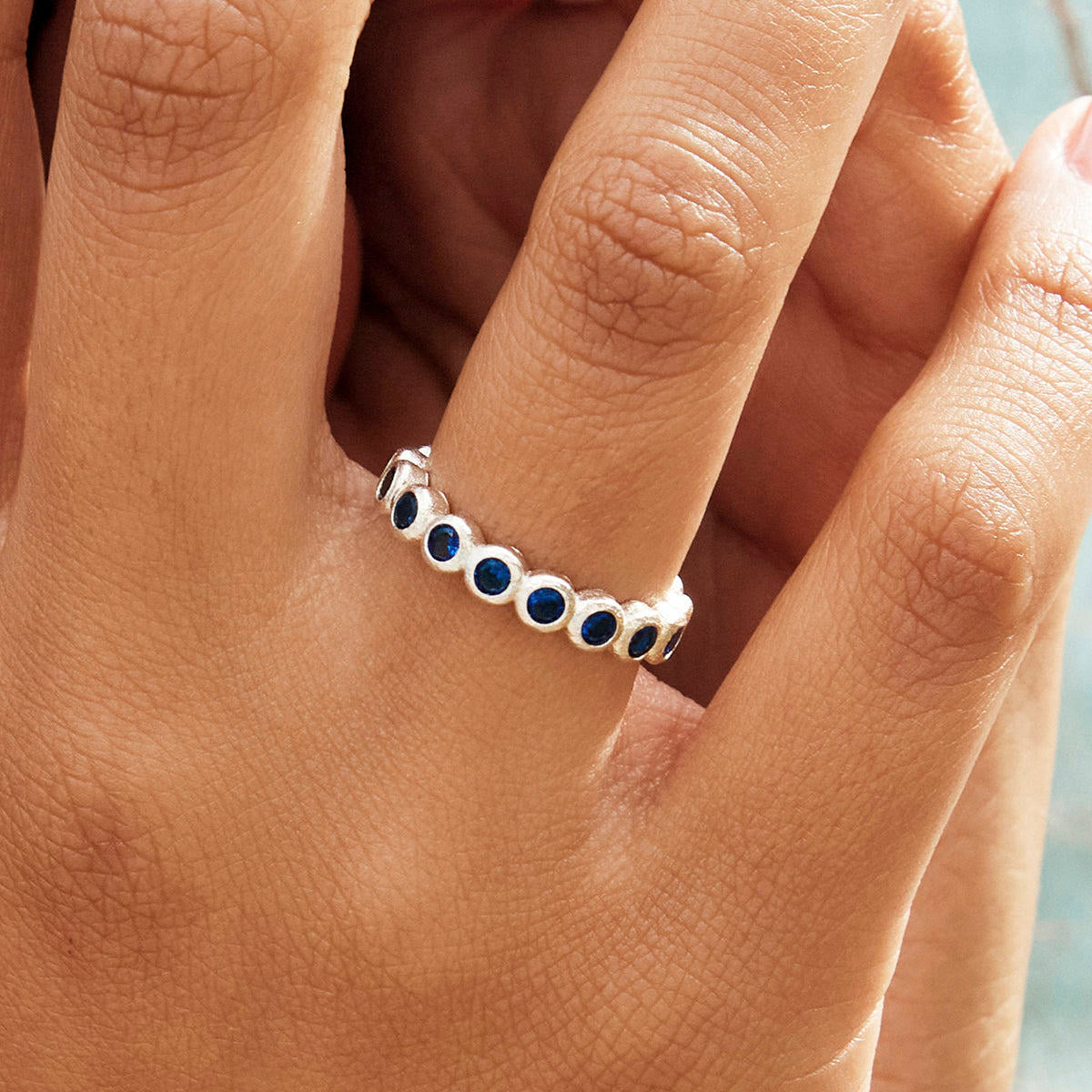 Ring Amelia - silber blau