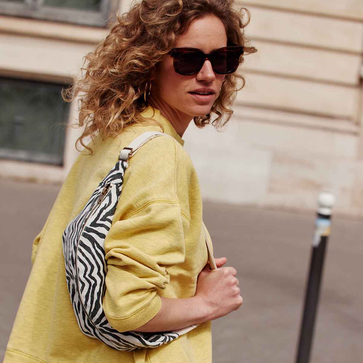 Bauchtasche aus Baumwolle - Zebra