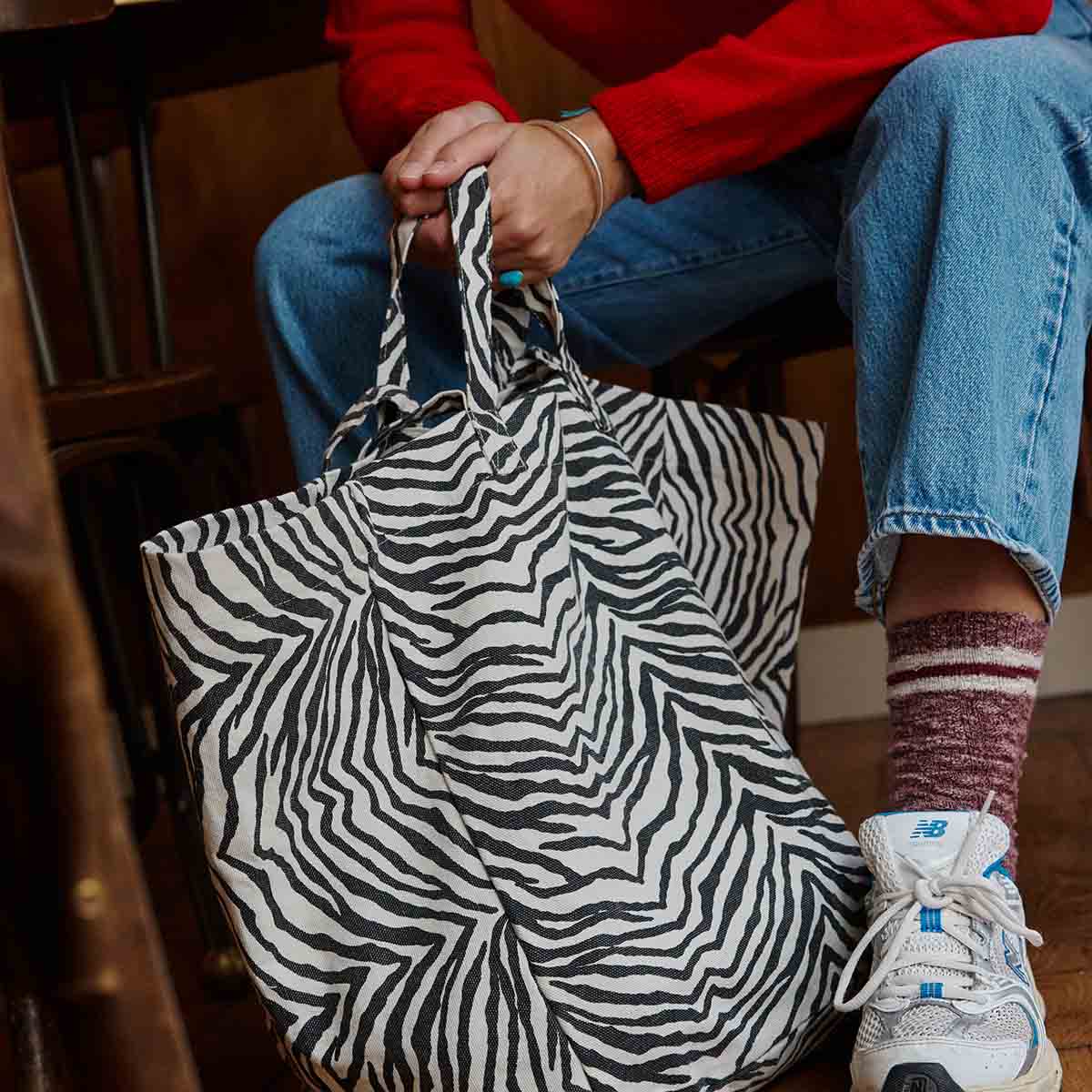 Shopper aus Baumwolle - Zebra