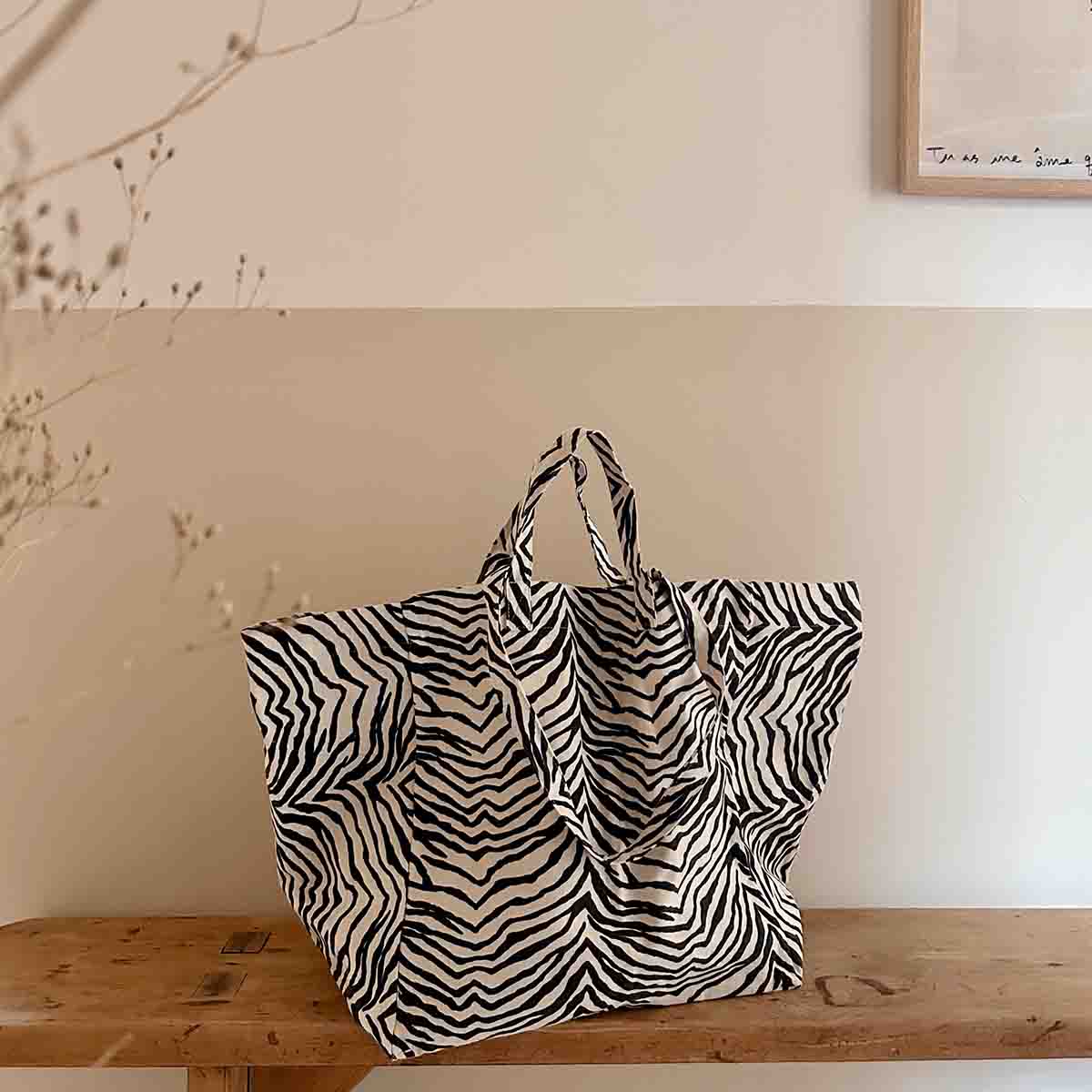 Shopper aus Baumwolle - Zebra