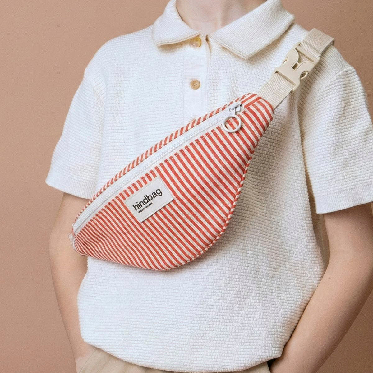Kinder Bauchtasche Augustin - Streifen rot