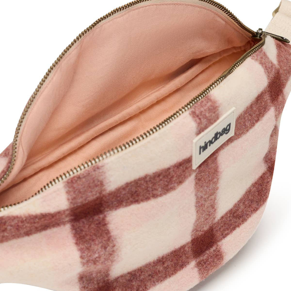 Olivia Bauchtasche - Tartan rosa rot