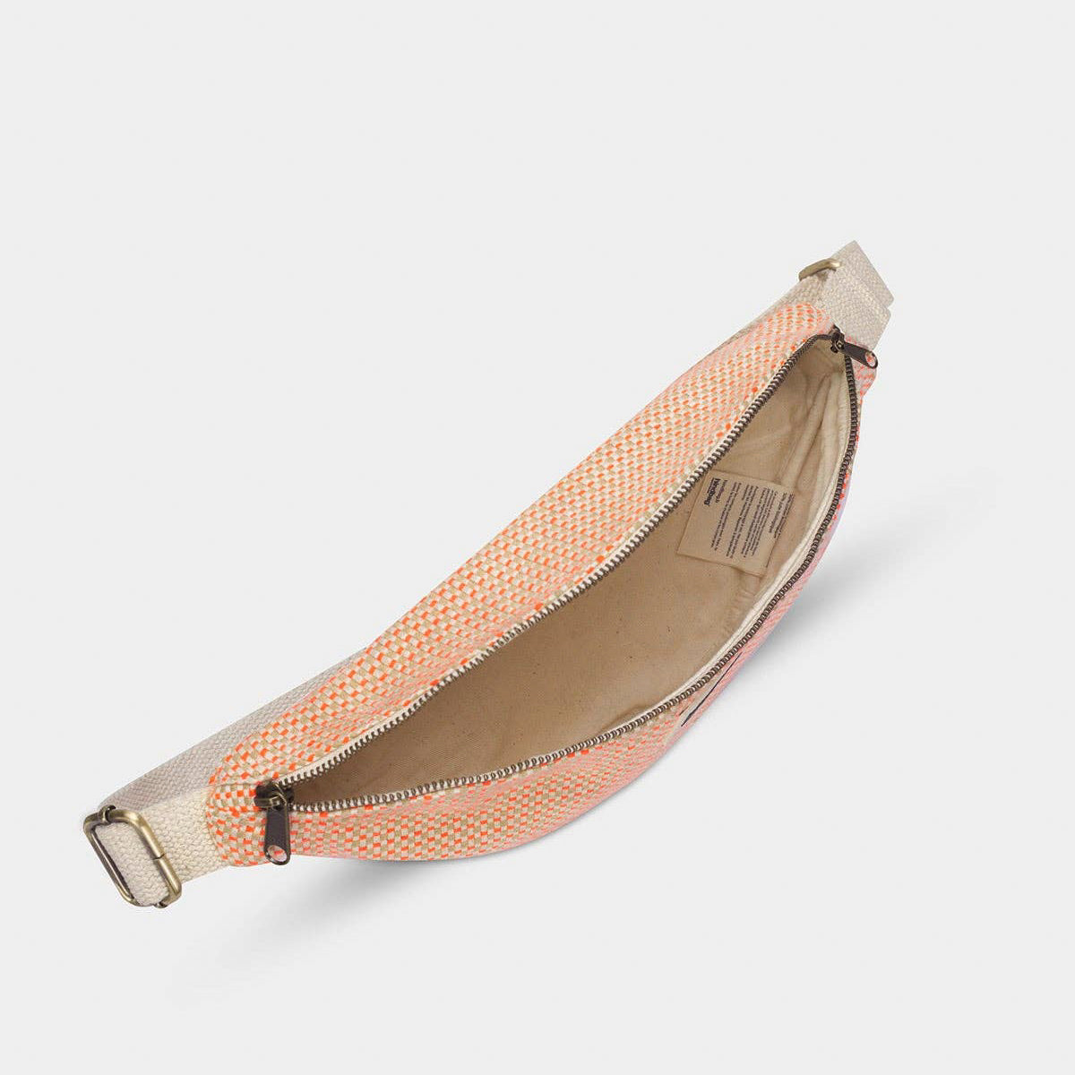 Olivia Bauchtasche - Geflecht coral