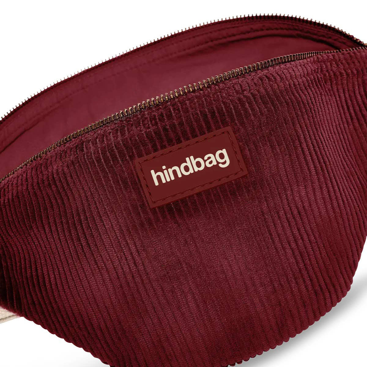 Olivia Bauchtasche - samt bordeaux
