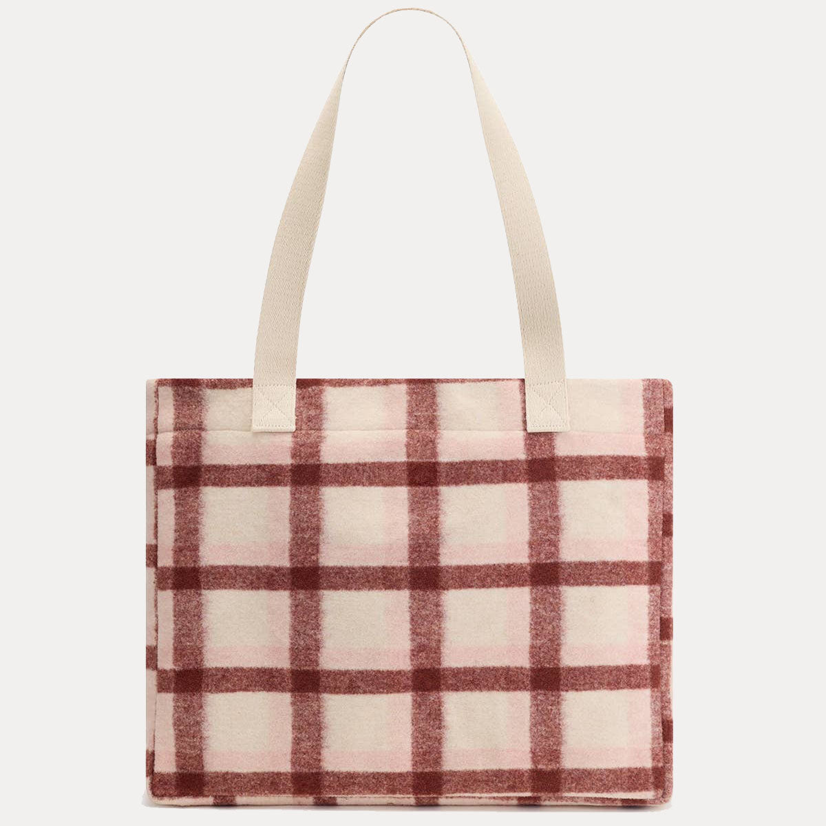 Claude Tragetasche - Tartan rosa rot